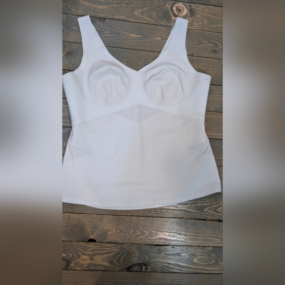 Honeylove White Sculpting Camisole with Built-In Bust Support